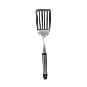 VINTAGE 18/10 PREMIUM STAINLESS STEEL SLOTTED SPATULA – SILVER & BLACK HANDLE